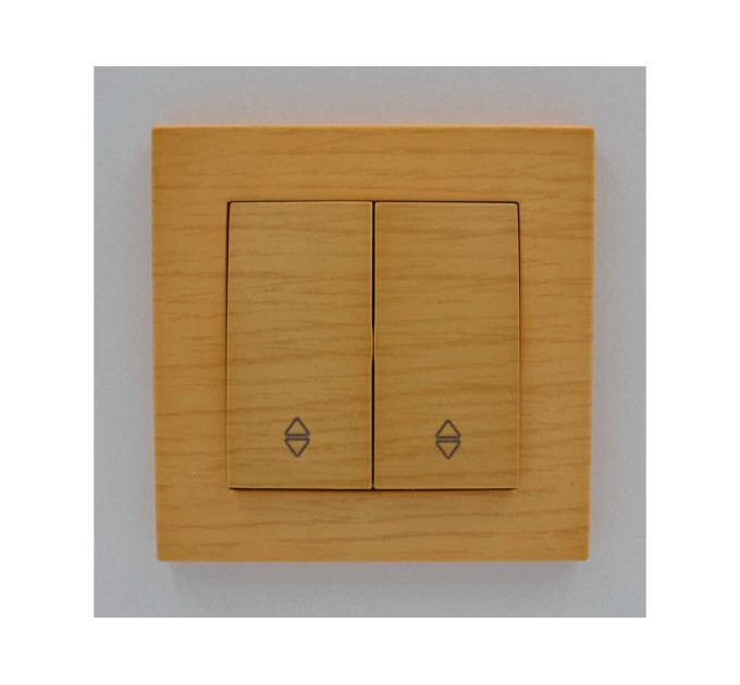 Вимикач ELBI ZENA Woodline клен 2кл прохідний без рамки ( 609-012700-211 )