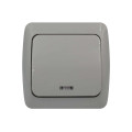 Вимикач EVA сірий 1кл з підсвіткою IP54 ( 554-011500-201 )