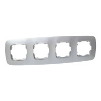 Рамка 4-на срібло ELA HOROZ ELECTRIC 112-007-0014-020