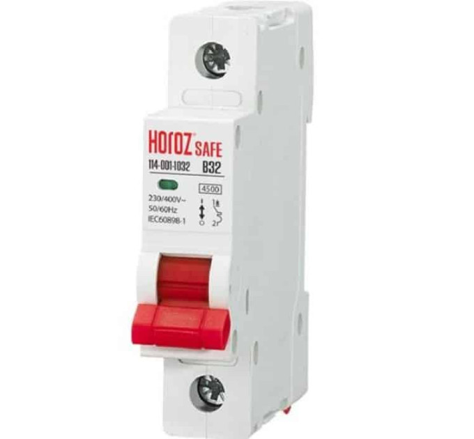 Автоматичний вимикач SAFE 32А 1P В HOROZ ELECTRIC 114-001-1032-010