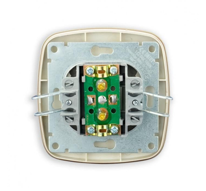 Розетка ТВ чорний-золото ELA HOROZ ELECTRIC 112-007-0009-040