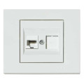 Розетка комп’ютерна (CAT6) біла GRANO OVIVO 400-010300-229