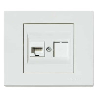 Розетка комп’ютерна (CAT6) біла GRANO OVIVO 400-010300-229