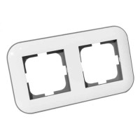Рамка 2-на LOFT білий+сірий OVIVO 404-010003-226