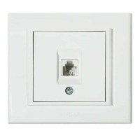 Розетка телефонна біла MINA OVIVO 401-010300-221