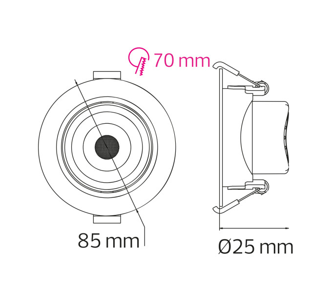 Світлодіодний світильник NORA PRO-5 5W 3000K-4500K-6000K HOROZ ELECTRIC 016-053-1005-020