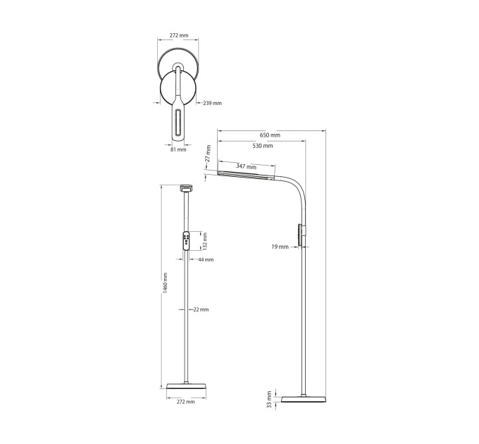 Світлодіодний торшер ALBA 15W білий HOROZ ELECTRIC 046-005-0015-010