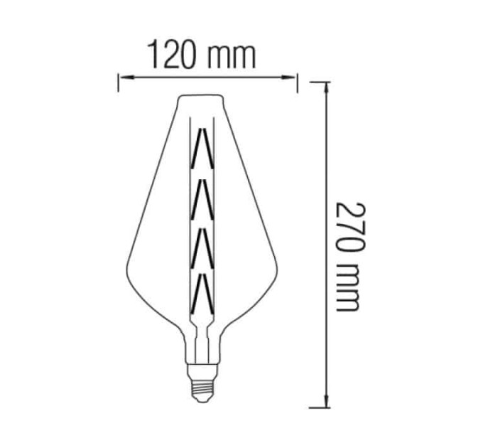 Світлодіодна лампа Filament PARADOX 8W Е27 Титан HOROZ ELECTRIC 001-052-0008-020