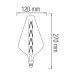 Світлодіодна лампа Filament PARADOX 8W Е27 Титан HOROZ ELECTRIC 001-052-0008-020