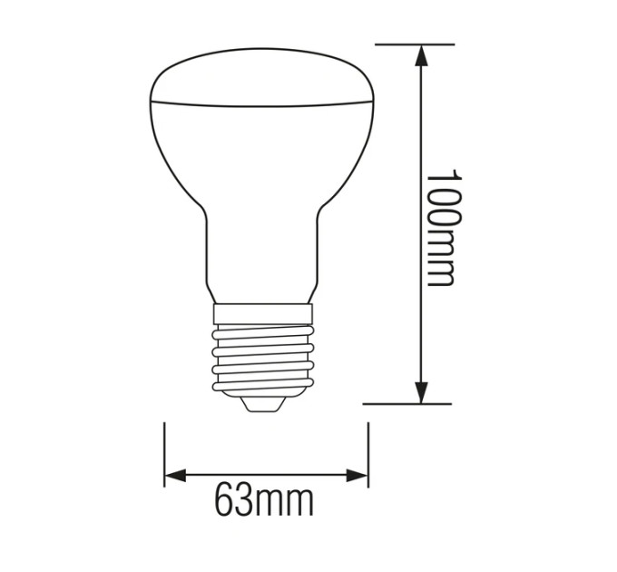 Cвітлодіодна лампа REFLED-10 10W E27 4200К R63 HOROZ ELECTRIC 001-041-0010-061