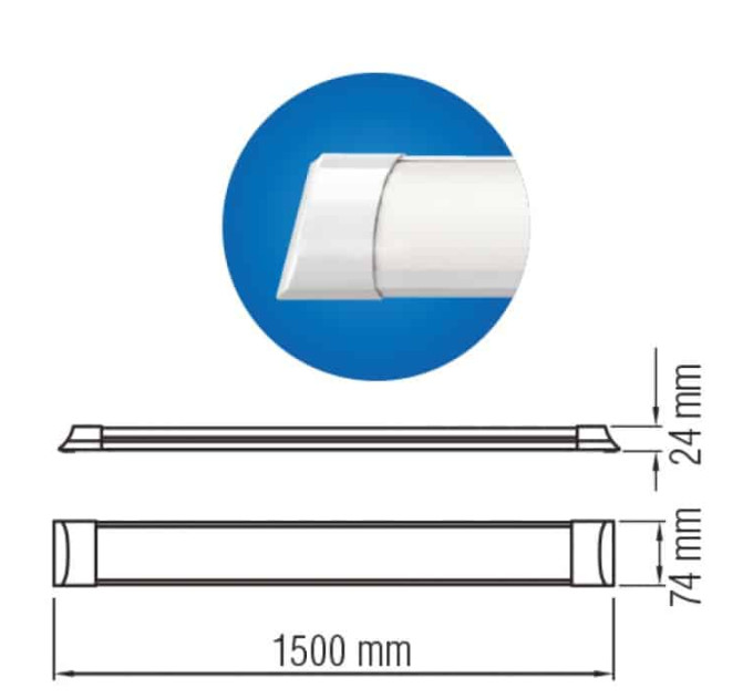Світлодіодний світильник TETRA/SQ-72 72W 6400K HOROZ ELECTRIC 052-005-0150-020