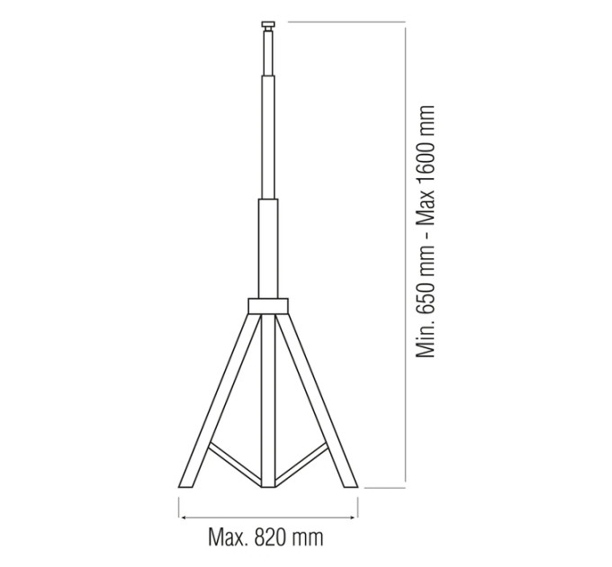 Підставка під прожектор одинарна TRIPOD SINGLE HOROZ ELECTRIC 107-001-0001-010