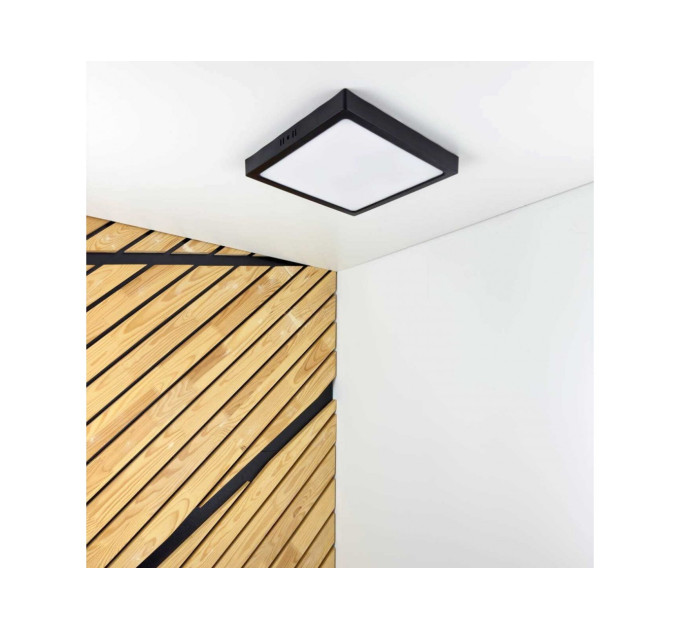 Світильник LED Violux ДББ FRAME-N 24W 5000K IP20 квадрат чорний ​( 330431 )