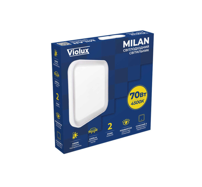 Світильник LED ДББ MILAN 70W 4500K IP20 квадрат Violux ( 200100 )