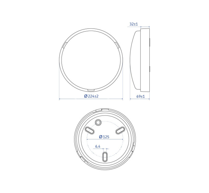 Світильник LED Violux ДББ ATOM UA антрацит 22W 5000K IP44 картон ( 253373 )