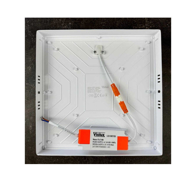 Світильник LED Violux ДББ FLAT 24W 5000K IP20 квадрат ( 330221 )