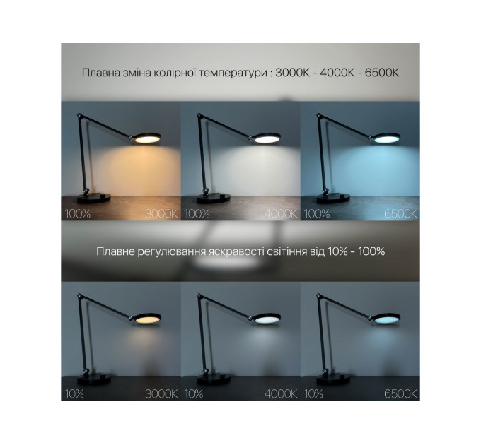 Світильник настільний LED EVEREST 8W 3000-6500К чорний Violux ( 530101​ )