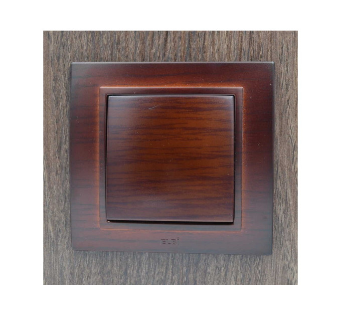 Вимикач ELBI ZENA Woodline червоне дерево 1кл без рамки ( 609-012900-200 )